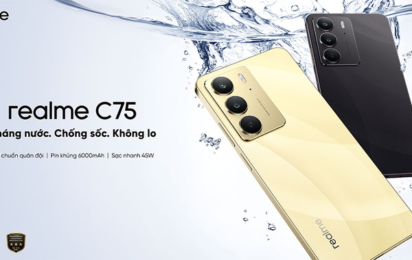 realme C75 ra mắt: Smartphone siêu bền chuẩn quân đội, pin 6.000mAh, giá từ 5,6 triệu đồng