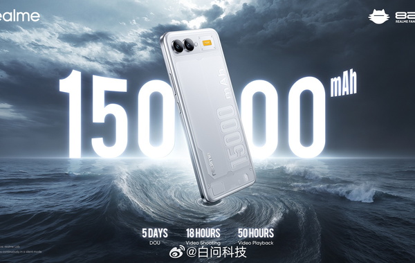 realme ra mắt điện thoại với pin 15.000mAh: Thiết kế mỏng nhẹ nhưng hoạt động cả tuần