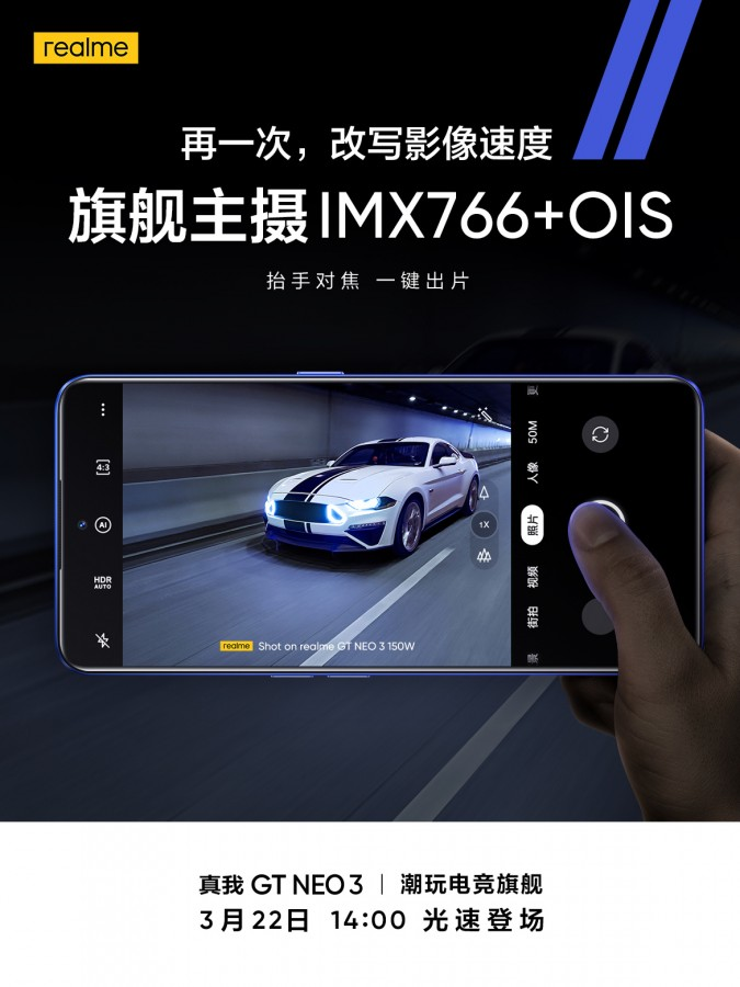 Camera ấn tượng trên Realme GT Neo 3 (hình ảnh của nhà sản xuất)